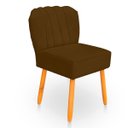 Ver imagem 4 de Cadeira Pétala para Sala de Jantar Confortável e Reforçada Suede