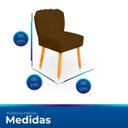 Ver imagem 6 de Cadeira Pétala para Sala de Jantar Confortável e Reforçada Suede