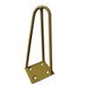 Kit 14 Pés de Metal 15 CM Hairpin Legs Mesas de Centro Puffs Dourado - 6