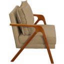 Ver imagem 4 de Kit 2 Poltrona Decorativa para Sala Recepção Consultório Reforçada em Madeira Maciça Shine Suede