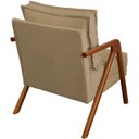 Ver imagem 5 de Kit 2 Poltrona Decorativa para Sala Recepção Consultório Reforçada em Madeira Maciça Shine Suede