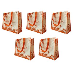 Bolsa Ecobag Kit 5 Uni Sacola de Ombro Ecologica Compras Mercado Reutilizavel Dobravel Ab.midia Rafi
