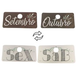 Calendário Mesa Permanente Mdf Decoração Moderna Plaquinhas Zenir&dizar Calendario Decorativo, Calen - 6