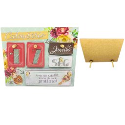Calendário Mesa Permanente Mdf Decoração Moderna Plaquinhas Zenir&dizar Calendario Decorativo, Calen - 1