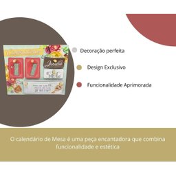 Calendário Mesa Permanente Mdf Decoração Moderna Plaquinhas Zenir&dizar Calendario Decorativo, Calen - 10