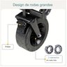Carrinho Vagao Utilitario Dobravel Carga Roda Grande Caçamba Capacidade Armazenamento Resistente Ter - 12