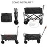Carrinho Vagao Utilitario Dobravel Carga Roda Grande Caçamba Capacidade Armazenamento Resistente Ter - 10