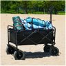 Carrinho Vagao Utilitario Dobravel Carga Roda Grande Caçamba Capacidade Armazenamento Resistente Ter - 8