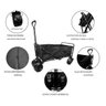 Carrinho Vagao Utilitario Dobravel Carga Roda Grande Caçamba Capacidade Armazenamento Resistente Ter - 9