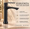 Ver imagem 7 de Torneira Lima Preta Baixa Aço Inox 304 Premium Luxo Goldenx