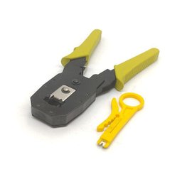 Alicate Crimpador Hayom, Rj45/rj11/rj12 com Desencapador de Cabos - Ai1003 - Amarelo - 4