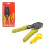 Alicate Crimpador Hayom, Rj45/rj11/rj12 com Desencapador de Cabos - Ai1003 - Amarelo - 1