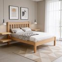 Ver imagem 6 de Cama Casal em Madeira Maciça Cabeceira Ripada 140cm Beatrice B07 Mel - Lyam Decor