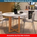 Ver imagem 2 de Mesa de Reunião Redonda P25 Pandin 110 Cm (largura) Tampo Mdp Branco Pé Aço Tubular Laranja