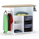Ver imagem 2 de Tábua de Passar Roupa Multiuso Gabinete Mariana 01 Porta Branco Preto - Desk Design