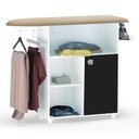 Ver imagem 1 de Tábua de Passar Roupa Multiuso Gabinete Mariana 01 Porta Branco Preto - Desk Design