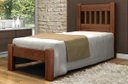 Ver imagem 1 de Cama de Solteiro Pérola de Madeira Maciça Tauari - Cor Castanho