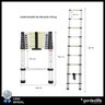 Escada Telescopica Extensiva Aço Inoxidável 9 Degraus 2,6m - 4