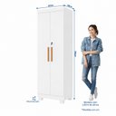 Ver imagem 3 de Kit 2 Armários Multiuso 2 Portas com Chave 100% MDF Toronto Yescasa