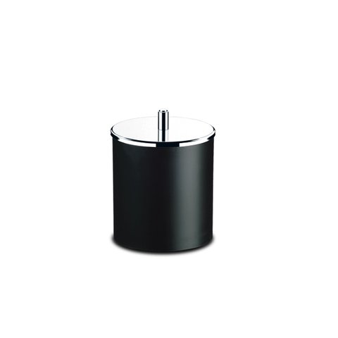 Lixeira Pp Tampa Inox Ø 18,5 X 23 Cm 5,4l- Preto Brinox