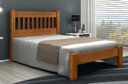 Ver imagem 1 de Cama de Casal Pérola de Madeira Maciça Tauari - Cor Imbuia