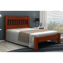 Ver imagem 1 de Cama Queen Size Lisboa de Madeira Maciça Angelim Pedra/tauari - Cor Castanho