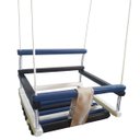 Ver imagem 1 de Balanço Gangorra Infantil Madeira 35x35 Azul Suporta 80kg