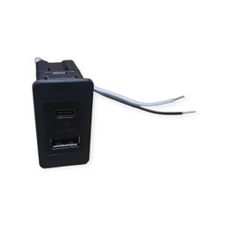 Tomada Tipo Case Painel Móveis Embutir Usb + Tipo C Qtmov Case Tomada de Embutir Moveis Paineis Banc - 1