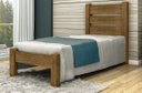 Ver imagem 1 de Cama de Solteiro Maiorca de Madeira Maciça Tauari - Cor Imbuia