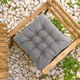 Kit 02 Almofadas Assento Futon Flat para Cadeira 40x40 Cinza - 5
