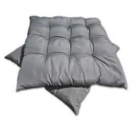 Kit 02 Almofadas Assento Futon Flat para Cadeira 40x40 Cinza - 2