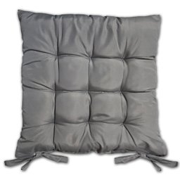 Kit 02 Almofadas Assento Futon Flat para Cadeira 40x40 Cinza - 3
