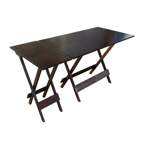 Conjunto de Mesa 120x70 com Mesa Aparador - Imbuia