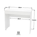 Ver imagem 4 de Mesa Escrivaninha Computador Notebook 900x420 com 1 Gaveta - Branco