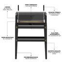 Ver imagem 5 de FG86GLP Assador Guilhotina a Gás Glp 80x60cm com Cavalete