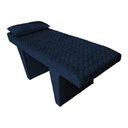 Ver imagem 3 de Kit Maca Estética Capitonê com Mocho e Escadinha 80 Cm Preto Slk Decor Reta Azul Royal