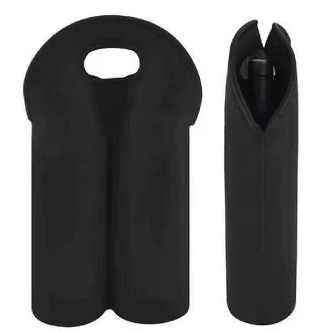 Bolsa Termica 2 Garrafas Porta Vinho Wine Bag Sacola Champanhe Neopreme Acolchoada Portatil com Alç