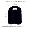 Bolsa Termica 2 Garrafas Porta Vinho Wine Bag Sacola Champanhe Neopreme Acolchoada Portatil com Alç - 7