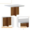 Ver imagem 3 de Mesa de Jantar Olímpia 90cm Mdf Vidro 4 Cadeiras Carol Turim 07/off White/imbuia