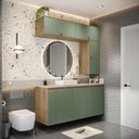 Ver imagem 1 de Conjunto para Banheiro Kappesberg Celeste 7 Peças Nogueira/verde 160cm