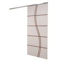 Ver imagem 2 de Porta de Correr Branco Prime Frisada Kit Alumínio Fs Duplo - 210x110