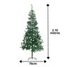 Árvore de Natal Pinheiro Verde Prime Tradicional 600 Galhos 2,10m Pés de Ferro - Bela Flor - 3
