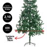 Árvore de Natal Pinheiro Verde Prime Tradicional 600 Galhos 2,10m Pés de Ferro - Bela Flor - 6
