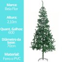 Ver imagem 7 de Árvore de Natal Pinheiro Verde Prime Tradicional 600 Galhos 2,10m Pés de Ferro - Bela Flor