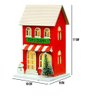 Casinha Decorativa de Natal com Led Vermelho 17x10x9 Cm F04 - D\'rossi - 2