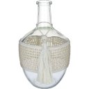 Ver imagem 1 de Vaso Garrafa Decorativo Home&co Trama Fibra Vidro 30x18x18cm Transparente