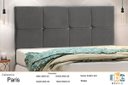 Ver imagem 3 de Cabeceira Casal King Size 195 Cm Paris Chumbo para Cama Box Estofada - Jbe Móveis