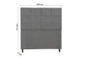 Ver imagem 2 de Cabeceira Casal King Size 195 Cm Style Chumbo para Cama Box Estofada - Jbe Móveis