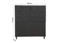 Ver imagem 2 de Cabeceira Casal Queen Size 164 Cm Style Preto para Cama Box Estofada - Jbe Móveis