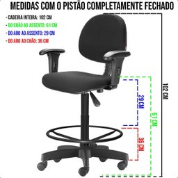Cadeira Executiva Caixa Alta com Braço - Marrom C/ Preto - 3